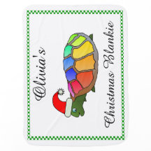 Tartaruga de Natal Personalizada com Papai Noel