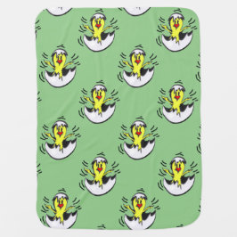 Cobertor De Bebe Um Pintinho De Bebê Bonito. BG Color Baby Blanket