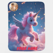 unicórnio e castelo cor-de-rosa personalizado e fo