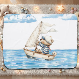 Cobertor De Bebe Urso de Teddy do Marinheiro Personalizado