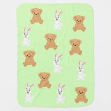 Ursos peludos e cobertores bebês