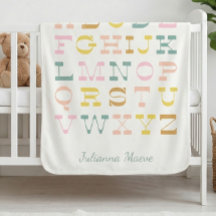Vintage Alphabet Pastel Nursery Personalizado