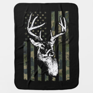 Cobertor De Bebe Whitetail Buck Deer Hunting EUA Camouflage América