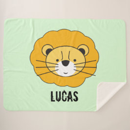 cobertor de bebês de leão fofo e personalizado ver
