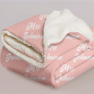 Cobertor de Casal Personalizado Coral Sherpa para
