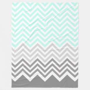 cobertor de cinza de teal chevron