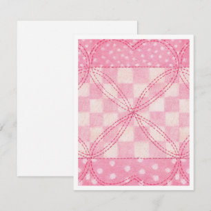 COBERTOR DE CORAÇÃO ROSA 4.25x5.5 Cartão Plano / V