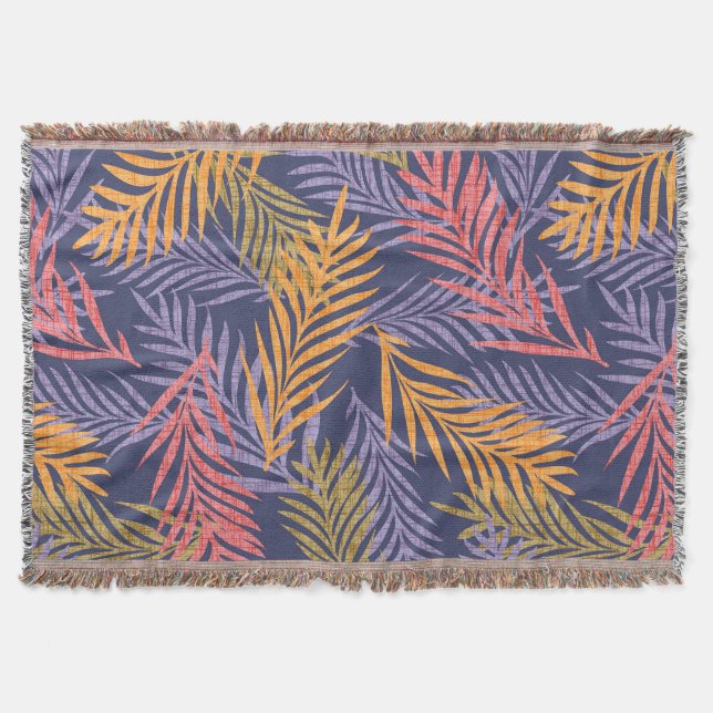 Cobertor de Decoração Tropical Boho Aconchegante.  (Frente)