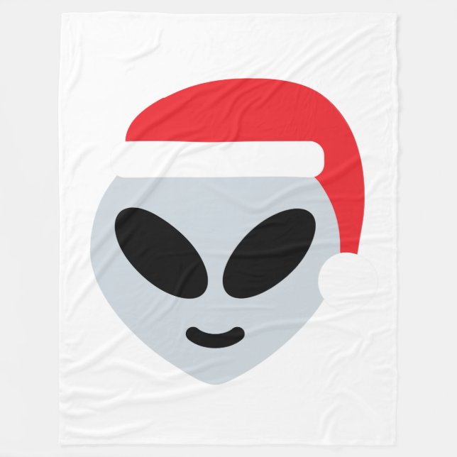cobertor de emoji da alienígena do santa claus (Frente)
