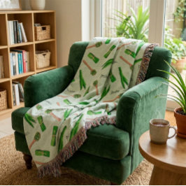 Cobertor de Fleece com Padrão de Folha de Pandan