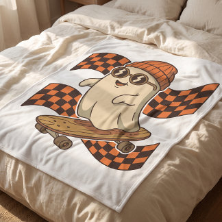 Cobertor de Fleece Sherpa de Fantasma de Skate do