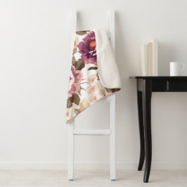 Cobertor de Fleece Sherpa - Design de Flor de Verã