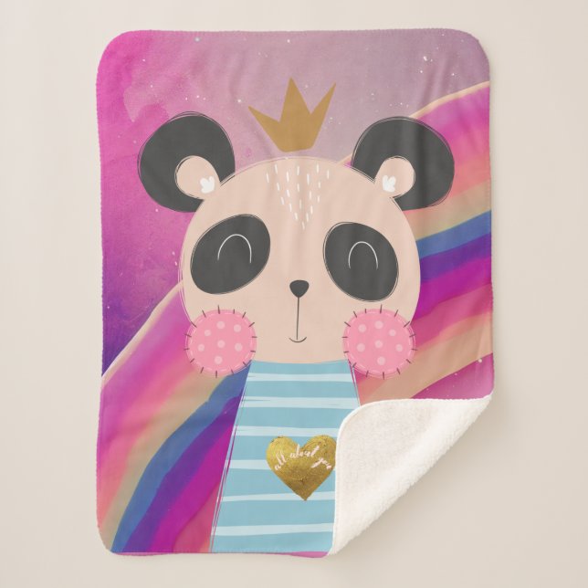 Cobertor de Fleece Sherpa Macio para Bebê: Design  (Frente)