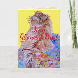 Cobertor de Gato Fofo Glamour-Puss Cartão de Descu
