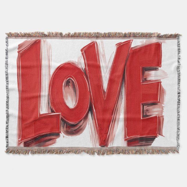 Cobertor de LANÇAMENTO de amor, presente de decora (Frente)