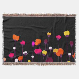 Cobertor de Lançamento de Arte de Flor Vibrante Mo