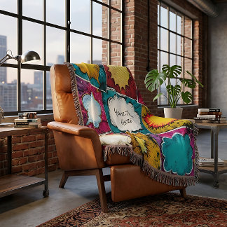 Cobertor de Lançamento de Painel de Quadrinhos Pop