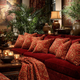 Cobertor de lançamento de paisley vermelho e doura
