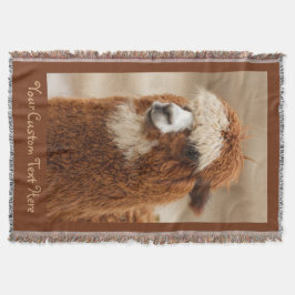 Cobertor de lançamento personalizado Brown Alpaca