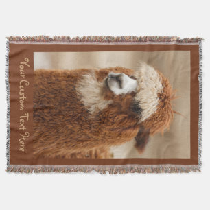 Cobertor de lançamento personalizado Brown Alpaca