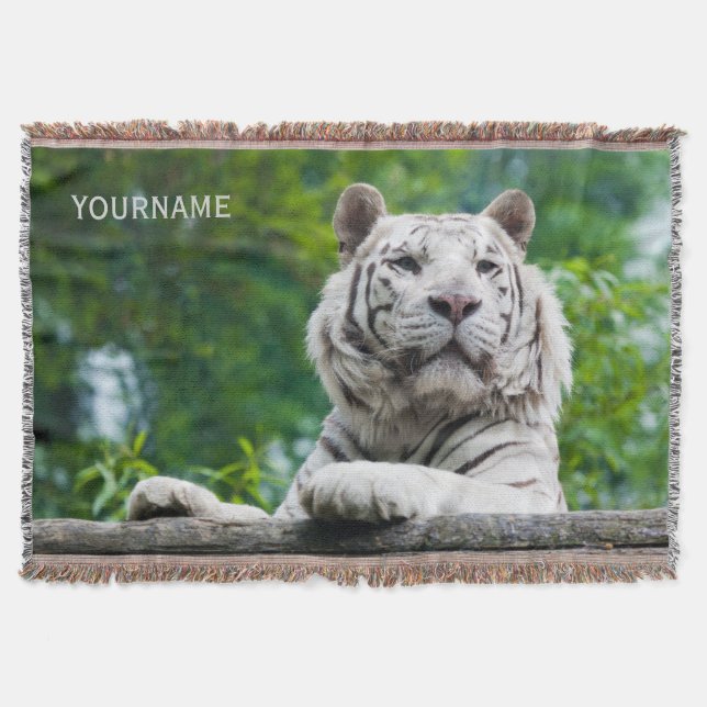 cobertor de lançamento personalizado do Tigre Bran (Frente)