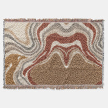 Cobertor de lançamento Taupe Marbled Japandi