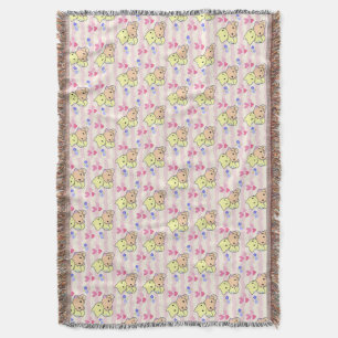 Cobertor de Lançar Fofo Kawaii de Gatinhos Rosa Pa