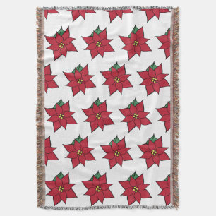 Cobertor de Natal com Poinsettia