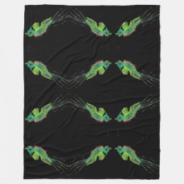 cobertor de pintura de pássaro verde