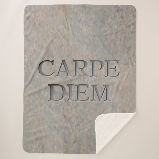 cobertor de sherpa do Carpe Diem Stone (Frente)
