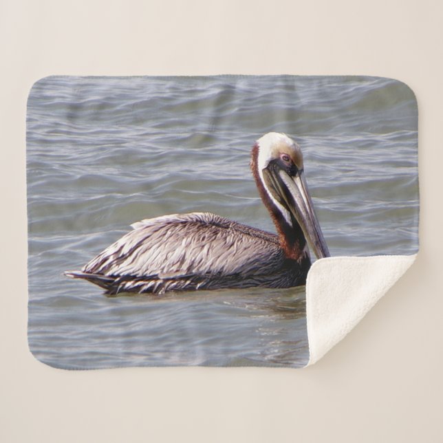 cobertor de sherpa pelicano castanho (Frente (Horizontal))