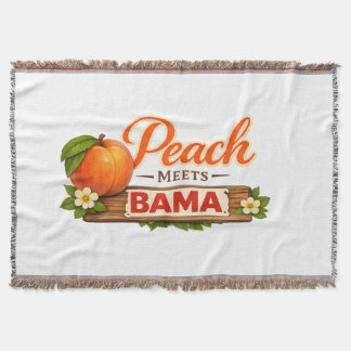 Cobertor de Tecido Peach Meets Bama | Southern Lo