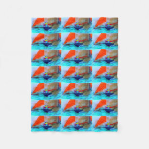 cobertor de veleiro vermelho