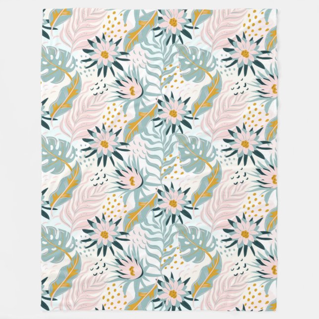 cobertor de velinha de padrão floral (Frente)