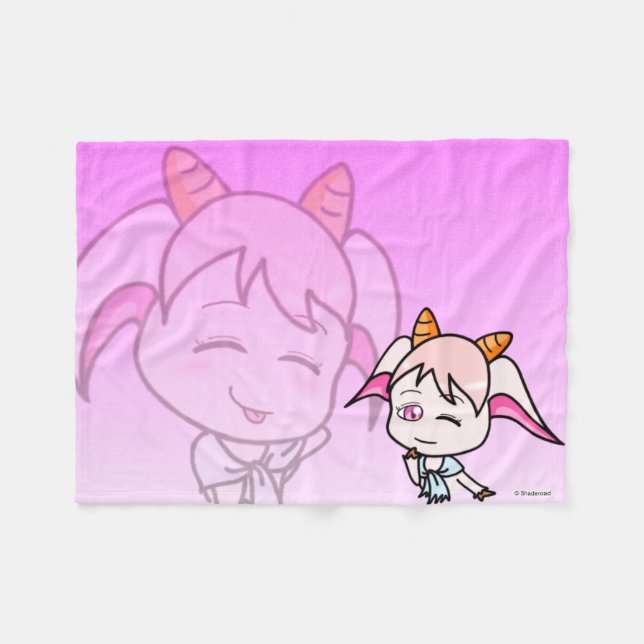 COBERTOR DE VELO こかげのやぎ フリースブランケット (Frente (Horizontal))