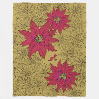 COBERTOR DE VELO ポインセチアと赤い靴。からし色