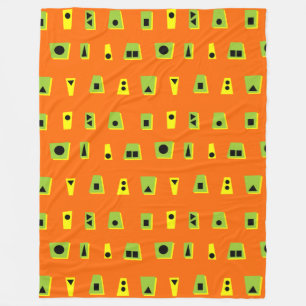 Cobertor De Velo 020216 - Verde, amarelo e preto em FF6600