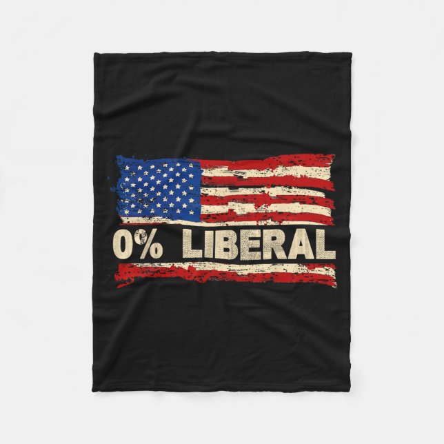 Cobertor De Velo 0% Liberal Zero Percent Liberal Republican Flag  (Frente)