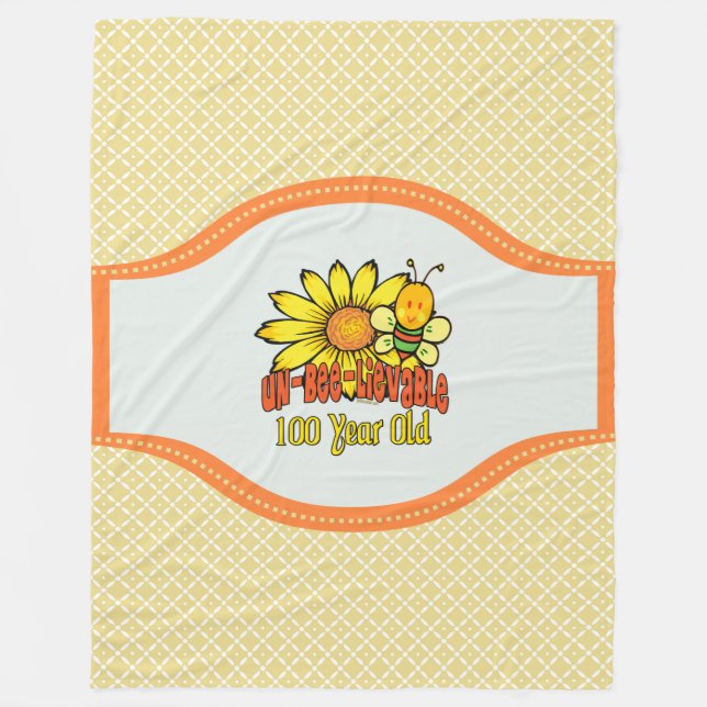 Cobertor De Velo 100º aniversário - Inacreditável aos 100 anos (Frente)