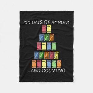 Cobertor De Velo 100º Dia 100 Dias De Crayons Escolares