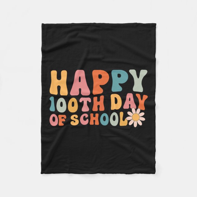 Cobertor De Velo 100º Dia Da Escola 100 Dias Meninas Mais Brilhante (Frente)