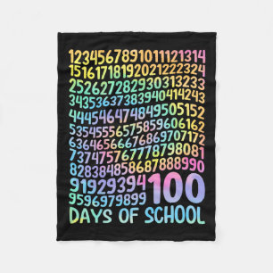 Cobertor De Velo 100º Dia de Professores Crianças 100 Dias de Matem