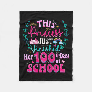 Cobertor De Velo 100. º Dia da Escola Princesa Crianças Fofas Engra