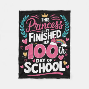 Cobertor De Velo 100.º Dia da Princesa Escola Meninas 100 Dias O