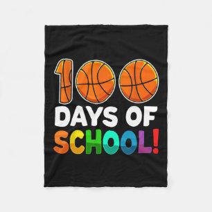 Cobertor De Velo 100.º Dia De Crianças De Basquete Escolar 100 Dias