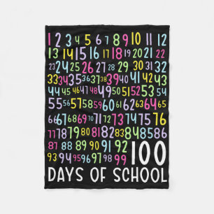 Cobertor De Velo 100.º Dia de Crianças Escolares 100 Dias Aprendend