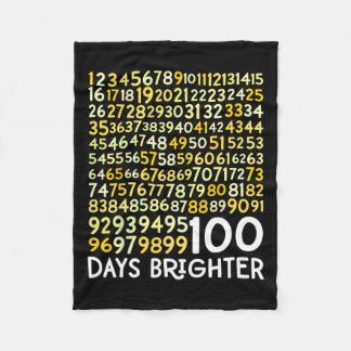 Cobertor De Velo 100.º Dia de Professora Escolar 100 Dias de Matemá