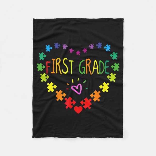 Cobertor De Velo 100.º Dia do Professor de 1rua Autism Awaren (Frente)