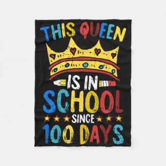 Cobertor De Velo 100 Days Of School Queen Crown Teacher Cool Studen