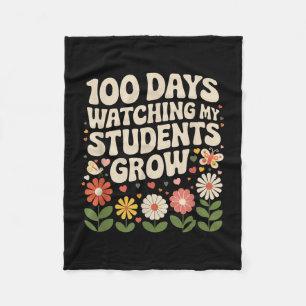 Cobertor De Velo 100 Dias Cultivando Flores Boho Professor 100º Dia